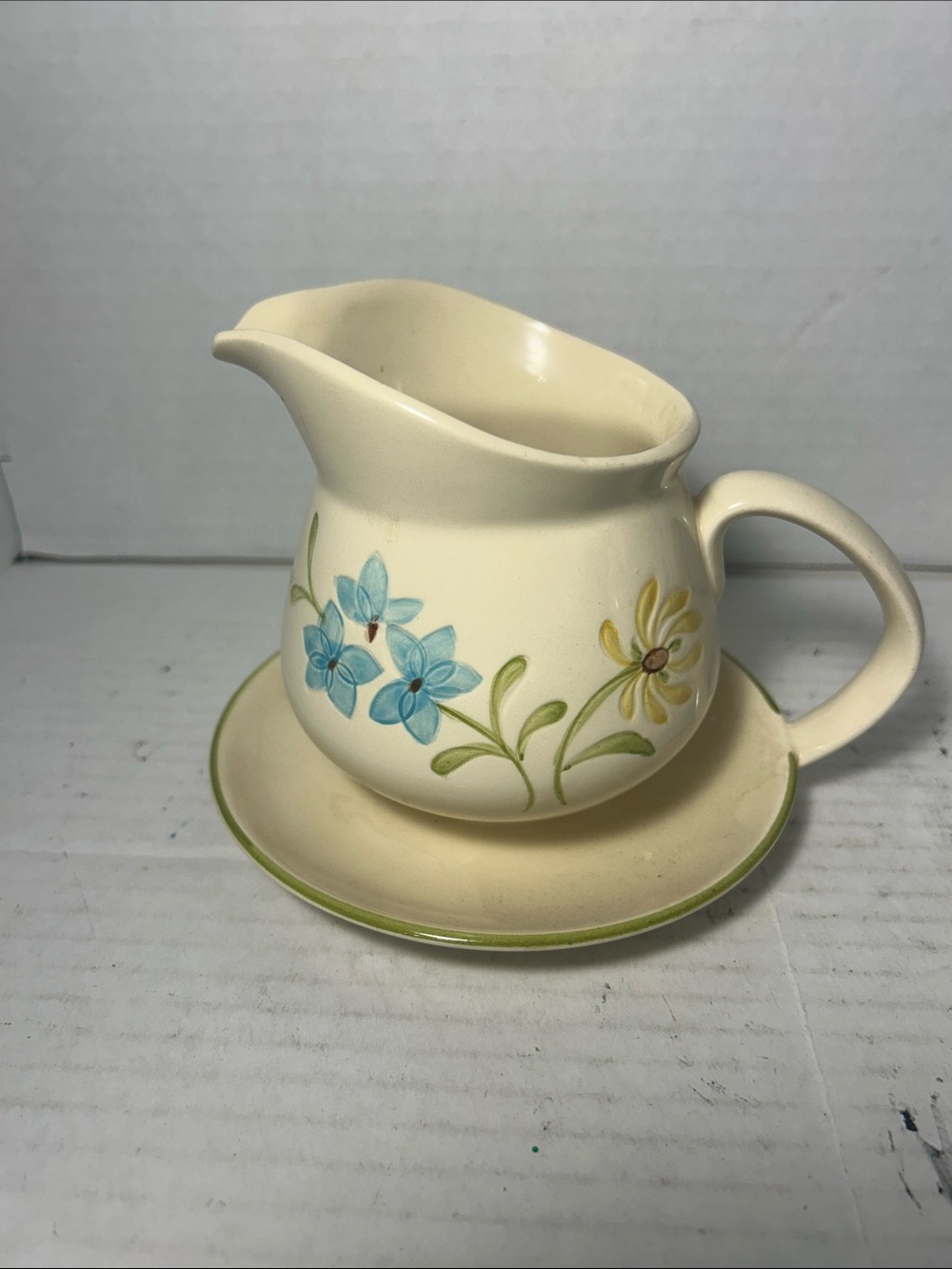 Franciscan Cream Ceramic Bowl with Glazed Finish Vintage